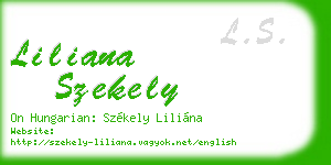 liliana szekely business card