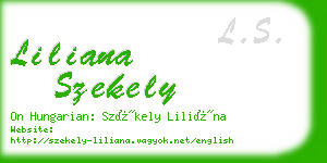 liliana szekely business card